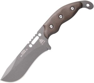 TOPS Wind Runner XL Fixed Blade Knife 1095HC Gray Tungsten