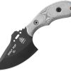 TOPS Wolf Pup XL Fixed Blade 1095 Carbon Steel Black Micarta