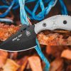 TOPS Wolf Pup XL Fixed Blade 1095 Carbon Steel Black Micarta