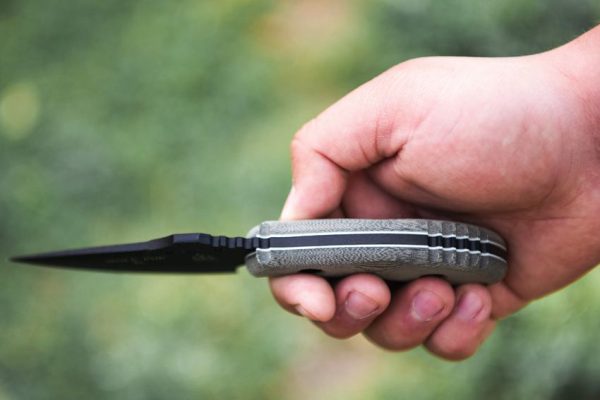 TOPS Wolf Pup XL Fixed Blade 1095 Carbon Steel Black Micarta