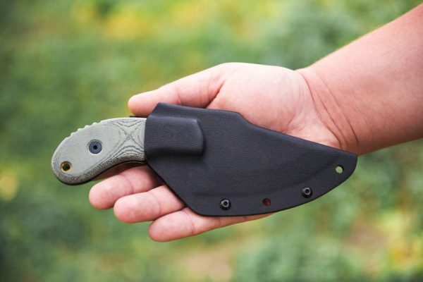 TOPS Wolf Pup XL Fixed Blade 1095 Carbon Steel Black Micarta
