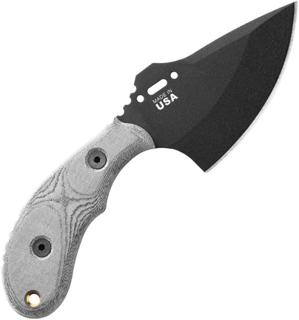 TOPS Wolf Pup XL Fixed Blade 1095 Carbon Steel Black Micarta