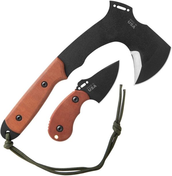 TOPS Wolf Pax 2 Combo Fixed Blade Axe 1095 Steel USA