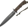 TOPS Wild Pig Hunter Fixed Blade Knife 8in 1095HC Steel Gray