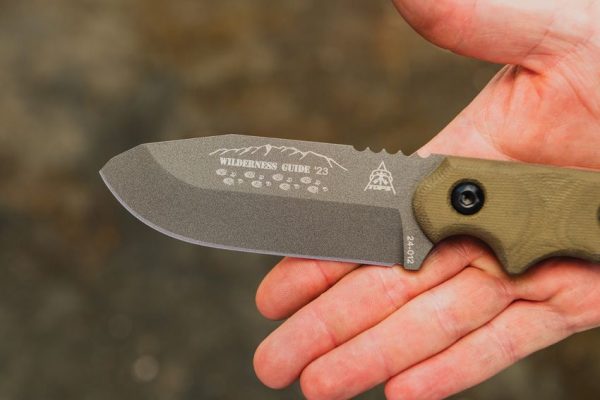 TOPS Wilderness Guide '23 Fixed Blade 1095HC Gray Cerakote