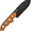 TOPS Wilderness Guide 4.0 Fixed Blade 1095HC Black Tan