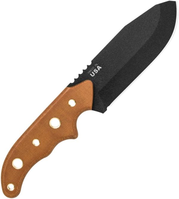 TOPS Wilderness Guide 4.0 Fixed Blade 1095HC Black Tan