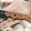 TOPS Wilderness Guide 4.0 Fixed Blade 1095HC Black Tan