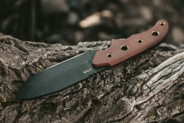 TOPS Wilderness Guide 4.0 Fixed Blade 1095HC Black Tan