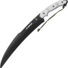TOPS X16 Ginunting Fixed Blade Knife 1095HC Steel Black Micarta