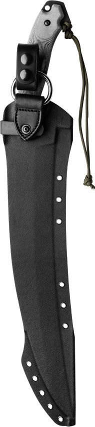 TOPS X16 Ginunting Fixed Blade Knife 1095HC Steel Black Micarta