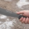 TOPS Yacare Machete 10.25" 1095HC Fixed Blade Gray Cerakote