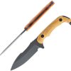 Toor Pin-Up Apnea Fixed Blade CPM Cru-Wear Steel Knife USA