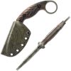 Toor Karsumba S Fixed Blade CPM-M4 OD Green Kydex Sheath