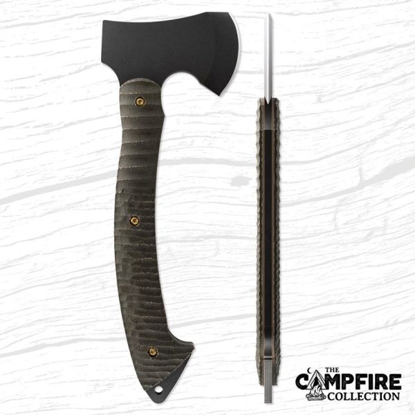 Toor Campfire Camp Axe D2 Steel Green Micarta Fixed Blade