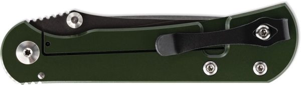 Toor Campfire Merchant Framelock Folding Knife S35VN Green Micarta