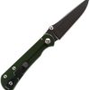 Toor Campfire Merchant Framelock Folding Knife S35VN Green Micarta