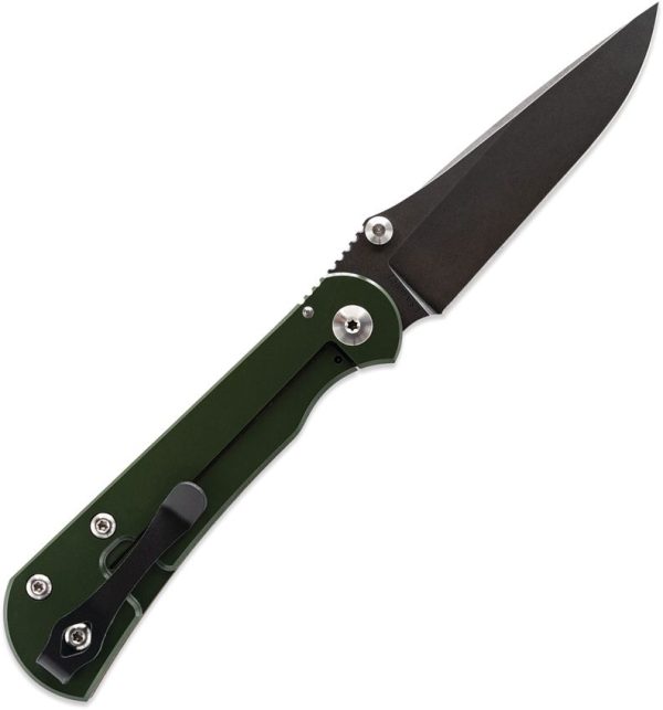 Toor Campfire Merchant Framelock Folding Knife S35VN Green Micarta