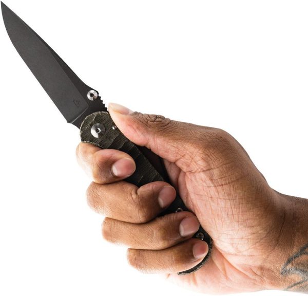 Toor Campfire Merchant Framelock Folding Knife S35VN Green Micarta