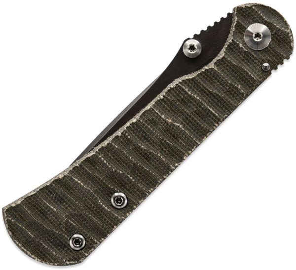 Toor Campfire Merchant Framelock Folding Knife S35VN Green Micarta