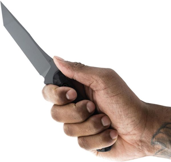 Toor Krypteia T Fixed Blade CPM-M4 Gray Tanto Knife
