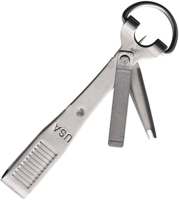 Boomerang Tool Tie-Fast Combo Tool - Stainless Keyring