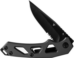 TRUE Tactical EDC Framelock - Black Oxide Serrated