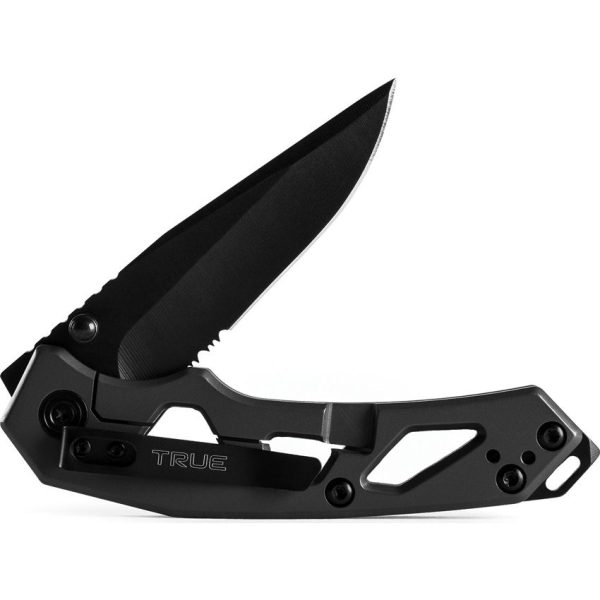TRUE Tactical EDC Framelock - Black Oxide Serrated