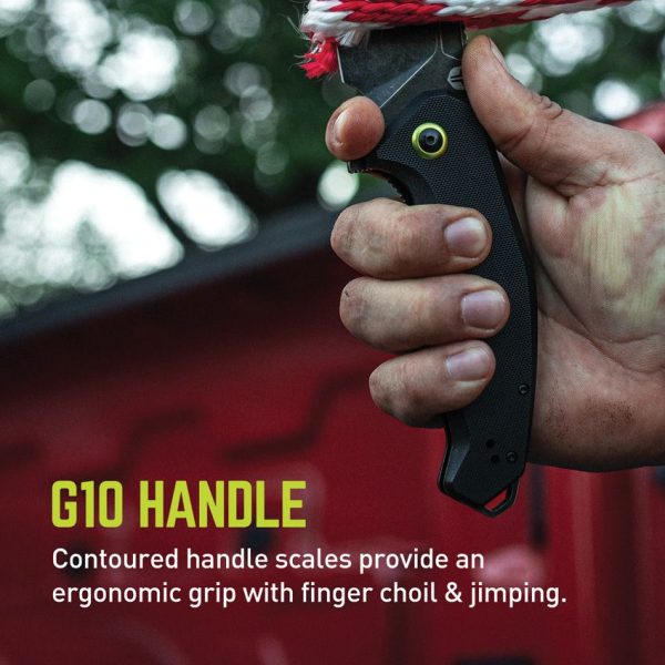 TRUE MAAR Linerlock - D2 Stonewash Black G10