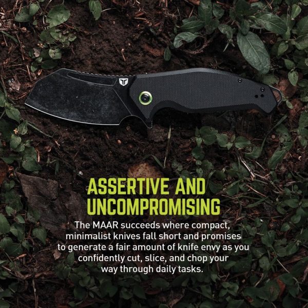 TRUE MAAR Linerlock - D2 Stonewash Black G10