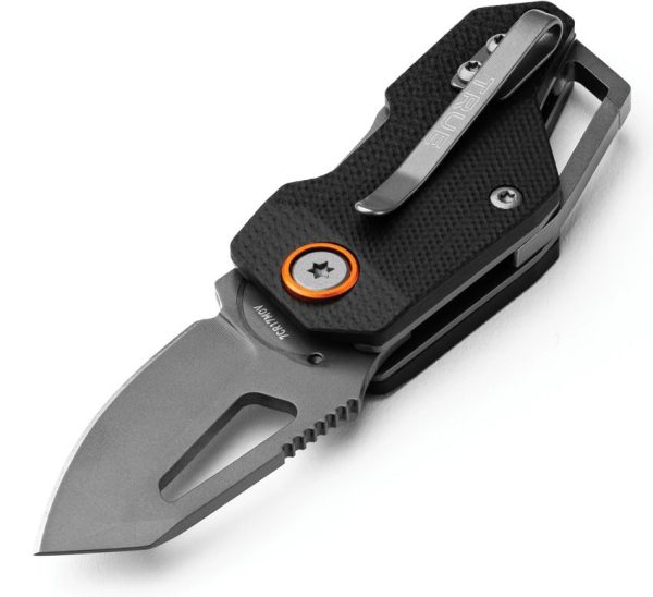 TRUE BERM Keychain Linerlock - Gray TiNi Coated