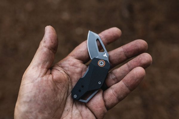 TRUE BERM Keychain Linerlock - Gray TiNi Coated