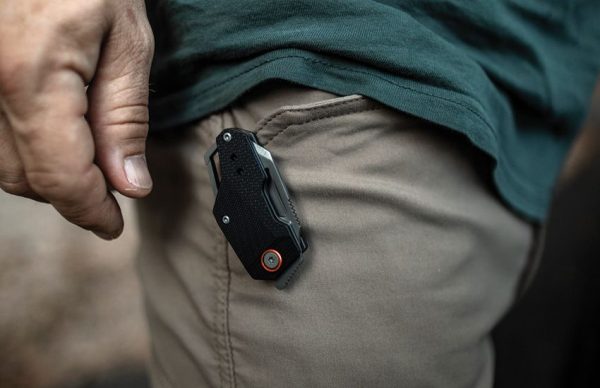 TRUE BERM Keychain Linerlock - Gray TiNi Coated