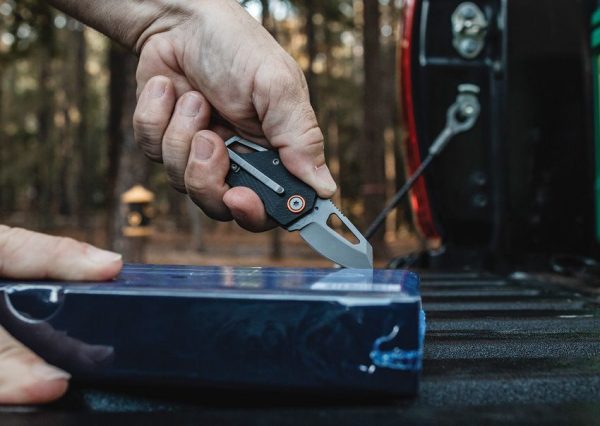 TRUE BERM Keychain Linerlock - Gray TiNi Coated