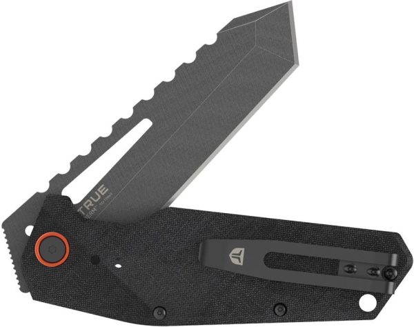 TRUE BERM Tanto Linerlock - Gray TiNi G10