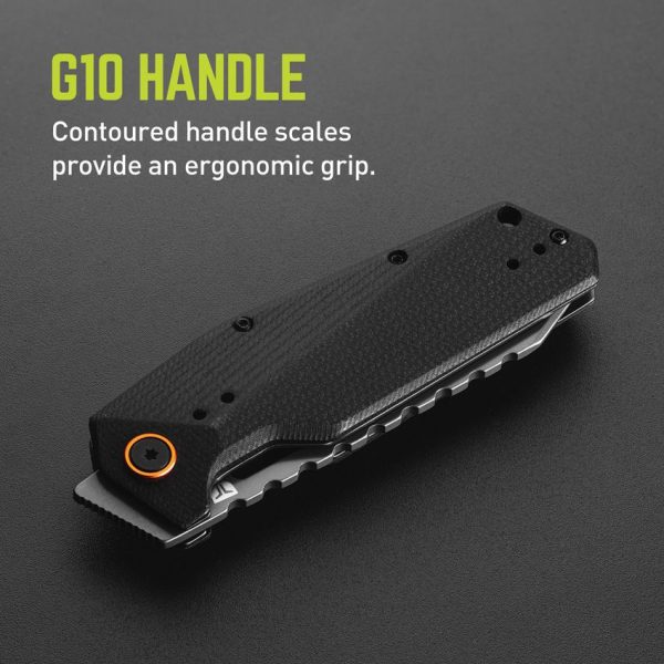 TRUE BERM Tanto Linerlock - Gray TiNi G10