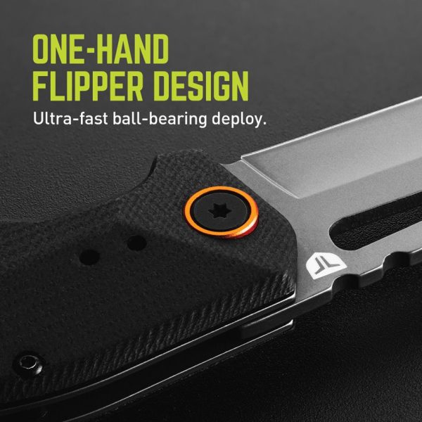 TRUE BERM Tanto Linerlock - Gray TiNi G10