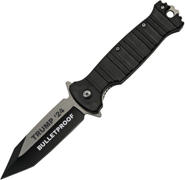 Trump Linerlock A/O Black Assisted Tanto Blade