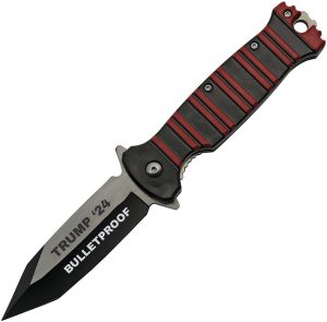 Trump Linerlock A/O Red Assisted Tanto Blade