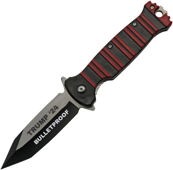 Trump Linerlock A/O Red Assisted Tanto Blade