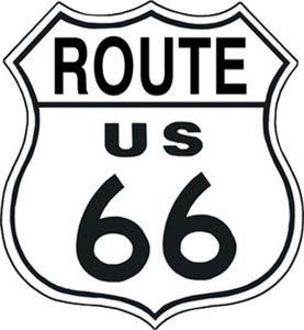 Tin Signs Route 66 Shield - Vintage Embossed Decor
