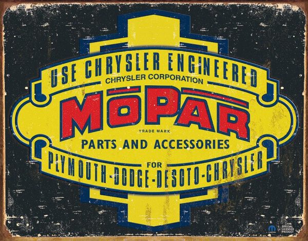 Tin Signs Mopar 37-47 Vintage Automotive