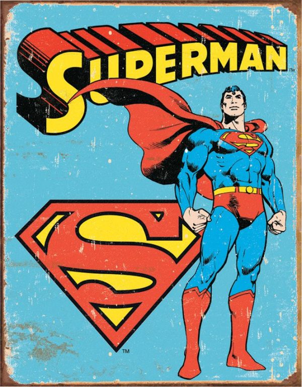 TSN1335.jpg Tin Signs Superman Retro Embossed Vintage