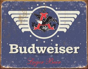 Tin Signs Budweiser 1936 Weathered Vintage