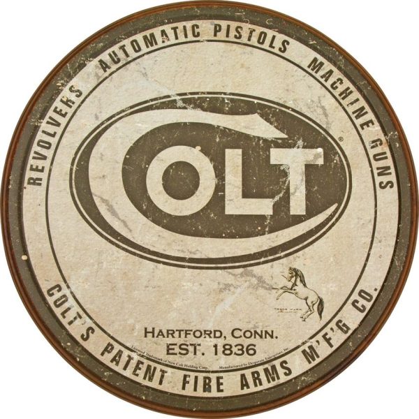 Tin Signs Colt Vintage Firearms Logo