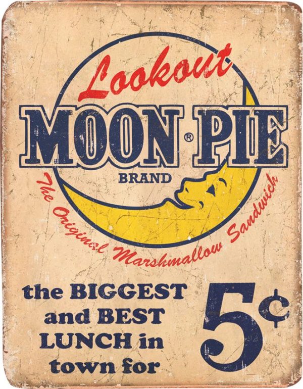 Tin Signs Moon Pie Best Lunch Vintage Embossed Sign