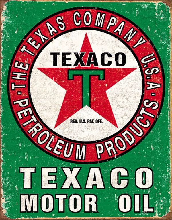 Tin Signs Texaco Motor Oil Vintage Sign
