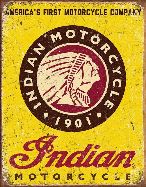 TSN1934.jpg Tin Signs Indian Since 1901 Motorcycle Sign