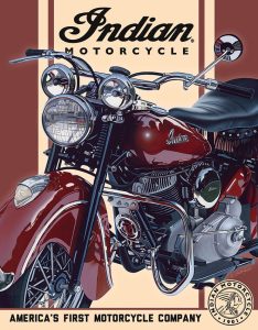 TSN2009.jpg Tin Signs Indian 48 Chief Motorcycle Embossed