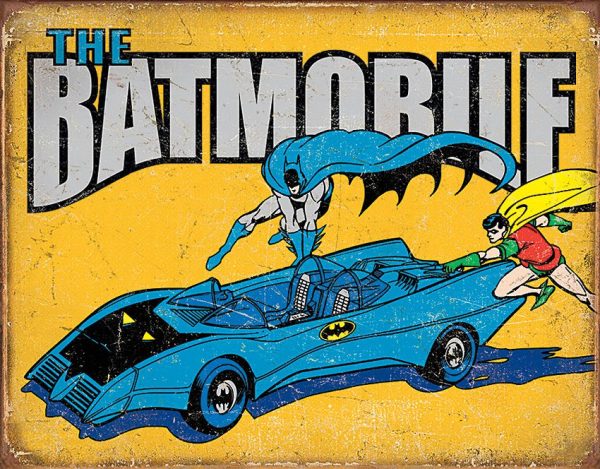 Tin Signs The Batmobile Vintage Metal Wall Sign